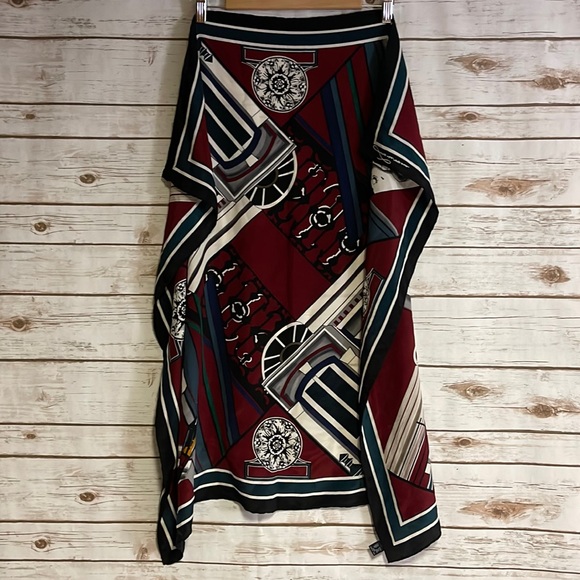 Designer Silk Print Scarf - Picture 2 of 6